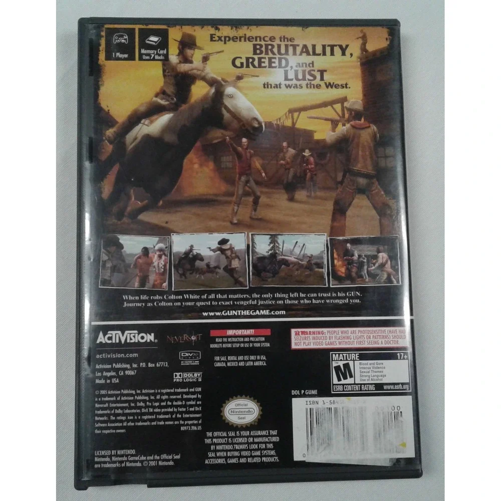 Gun (Nintendo GameCube, 2005) Video Game